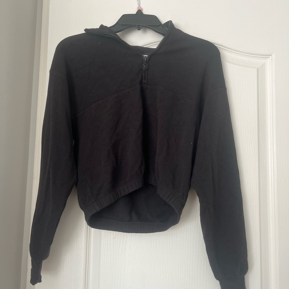 Victoria's Secret Black Half-Zip Sweatshirt
